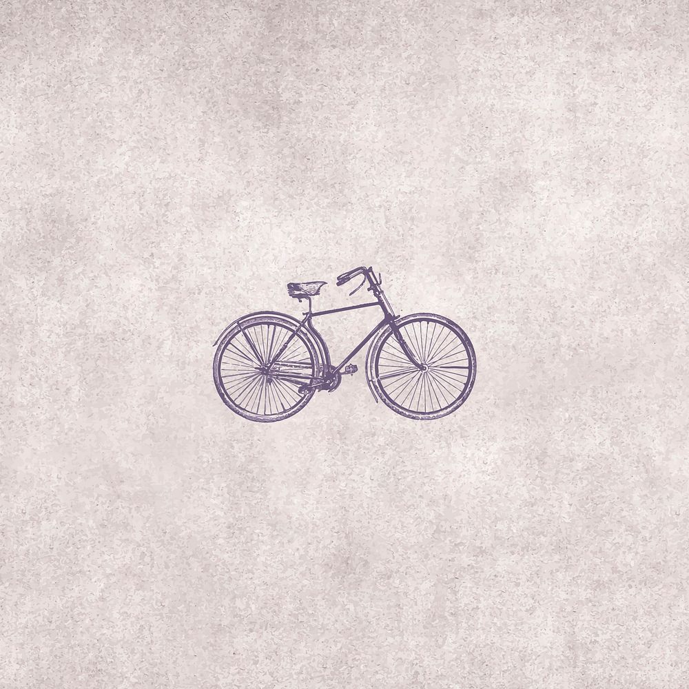 Vintage two wheel bicycle engraving vector