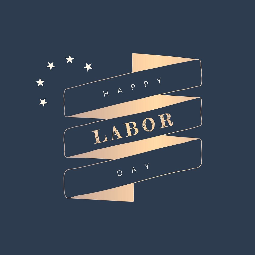 Happy Labor Day ribbon banner vector