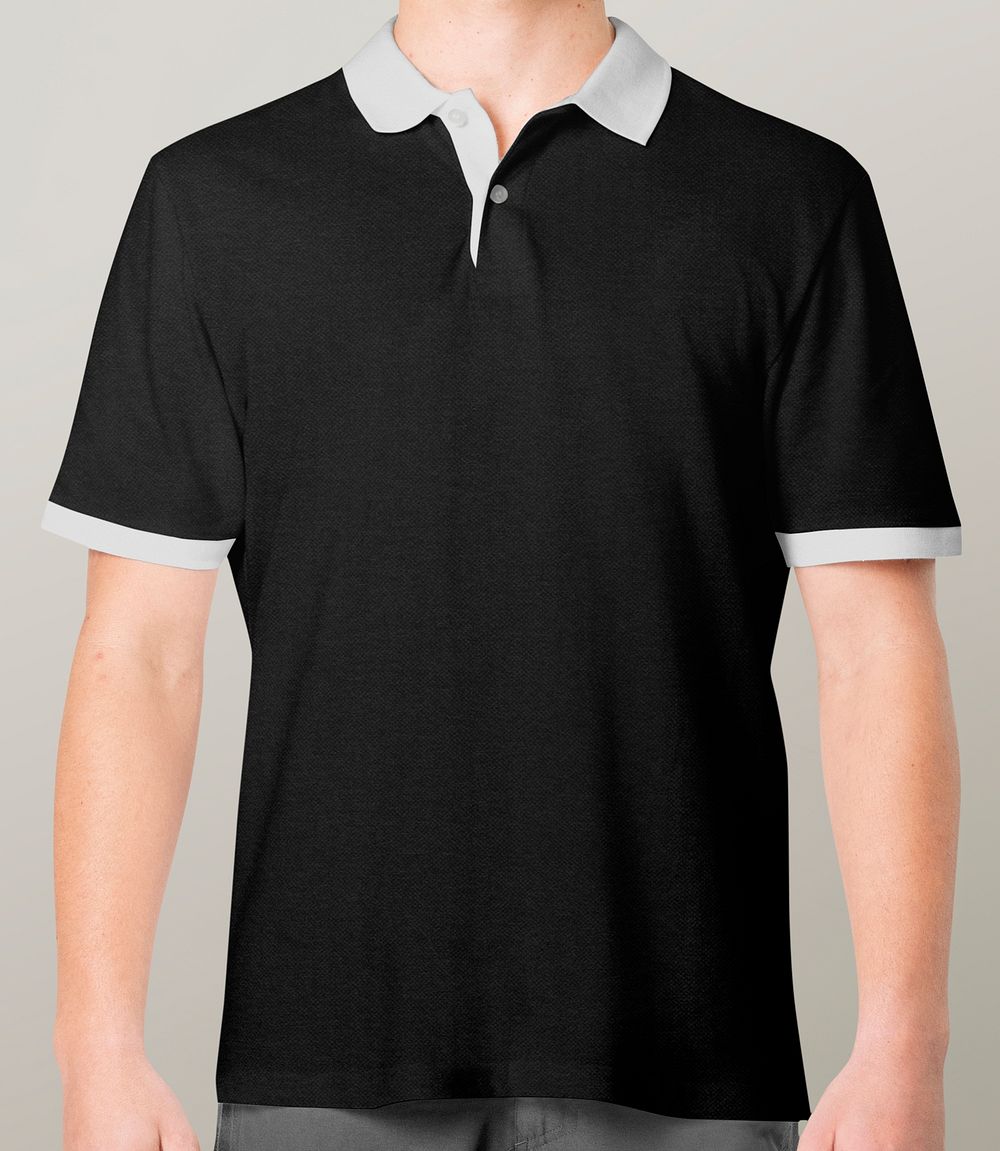 Black polo shirt with men&rsquo;s casual business wear