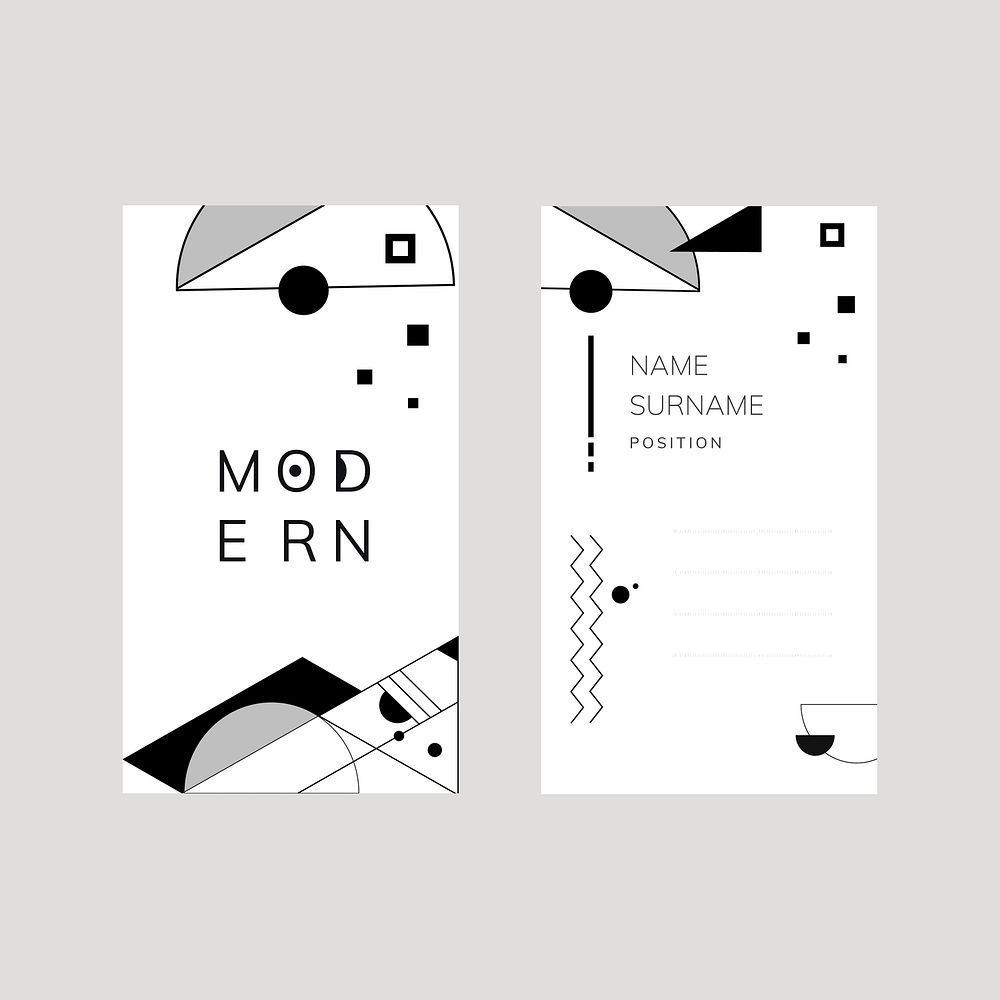 Simple business card template vector set