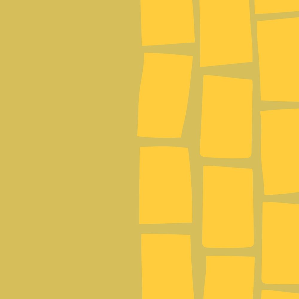 Yellow blocks pattern background vector in ditalini pasta shape