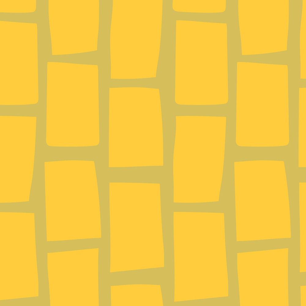 Yellow blocks pattern background vector in ditalini pasta shape
