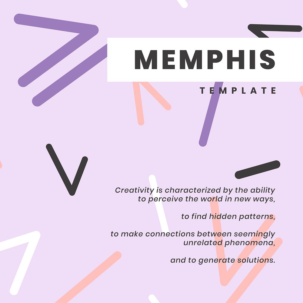Memphis website banner design vector