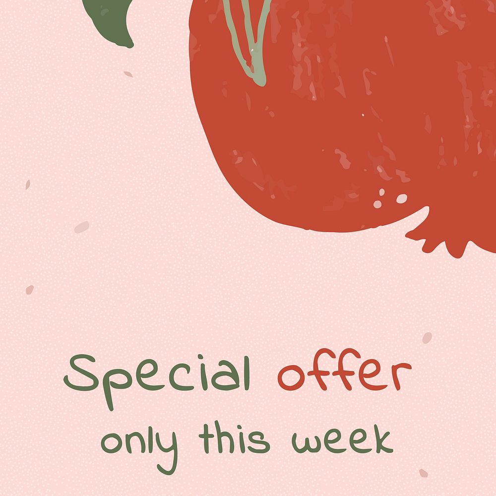 Special offer only this week summer sale template vector 