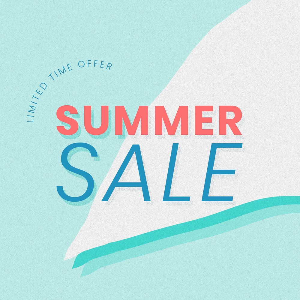 Limited time offer summer sale vector 