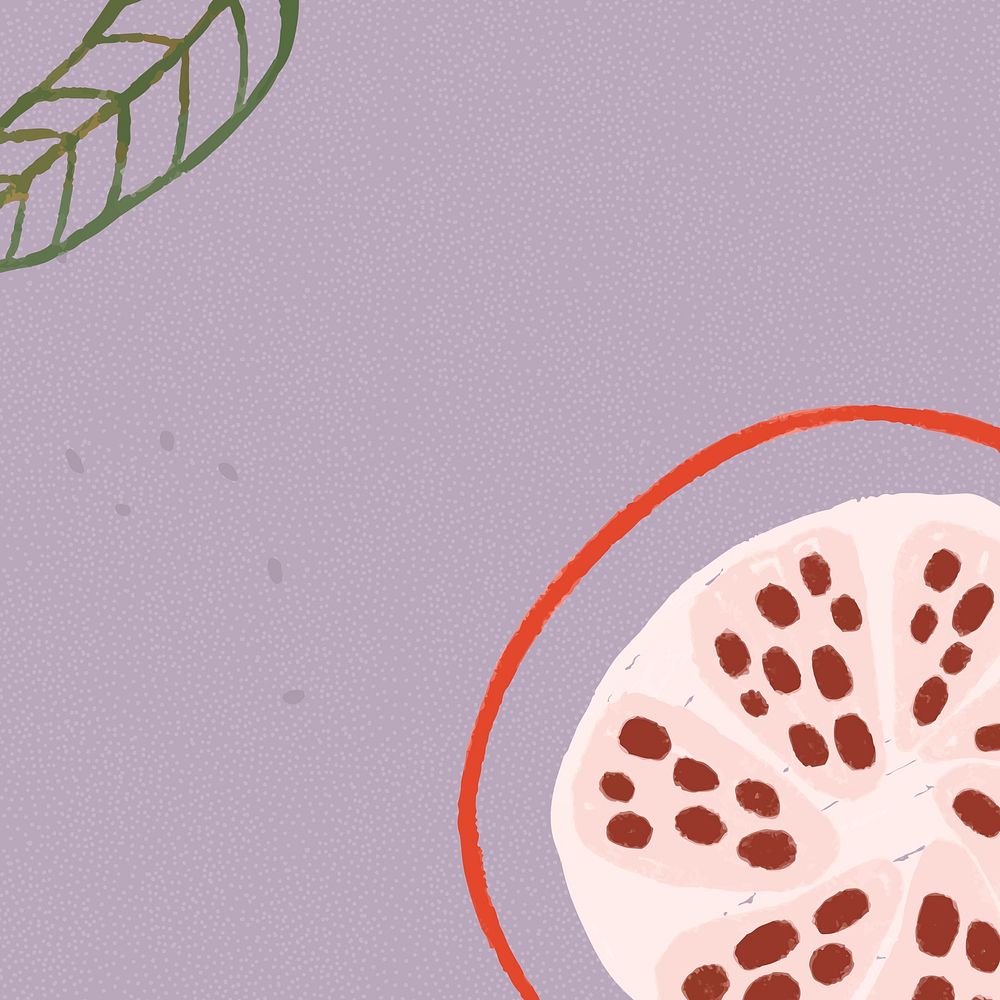 Pomegranate fruit on a purple background design resource 