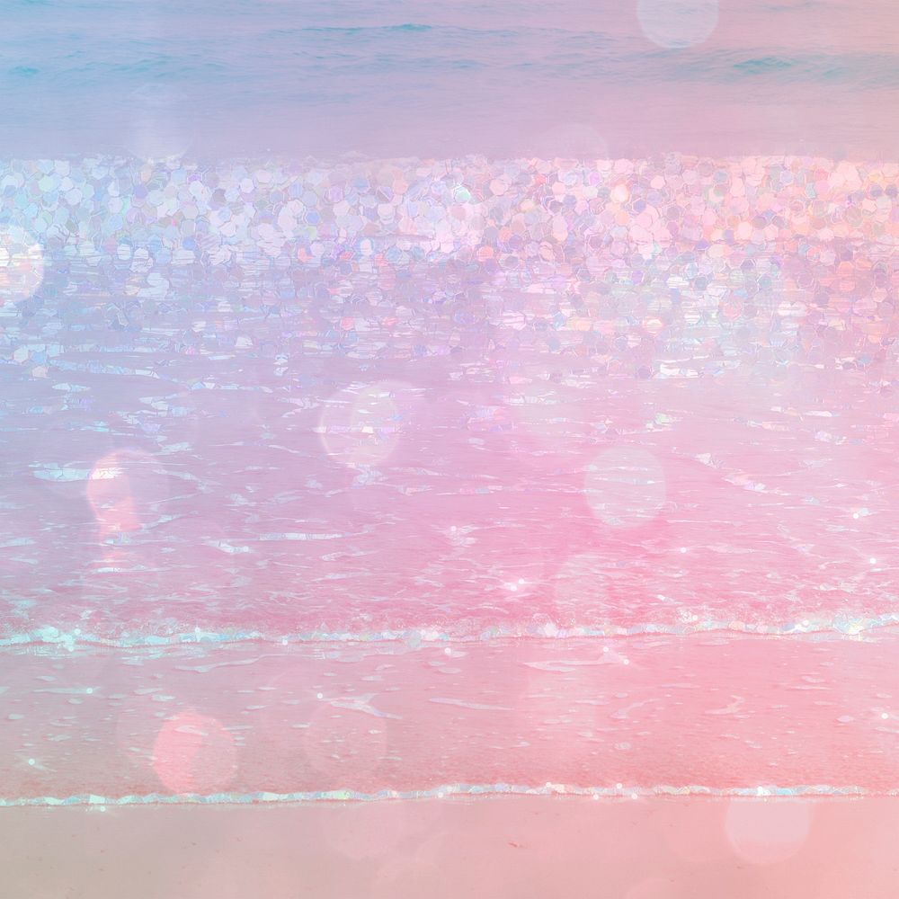 Pastel wave glitter background vector with design space