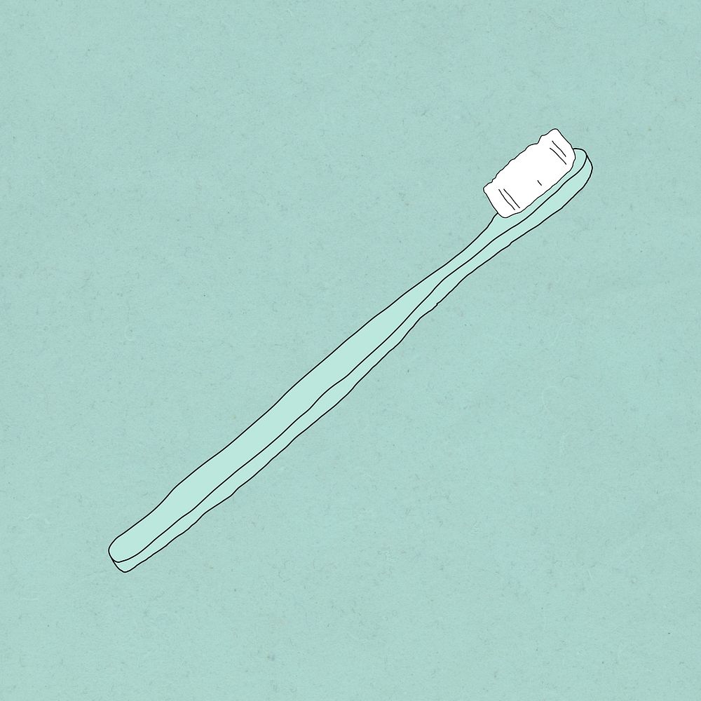 Toothbrush doodle illustration earth friendly living