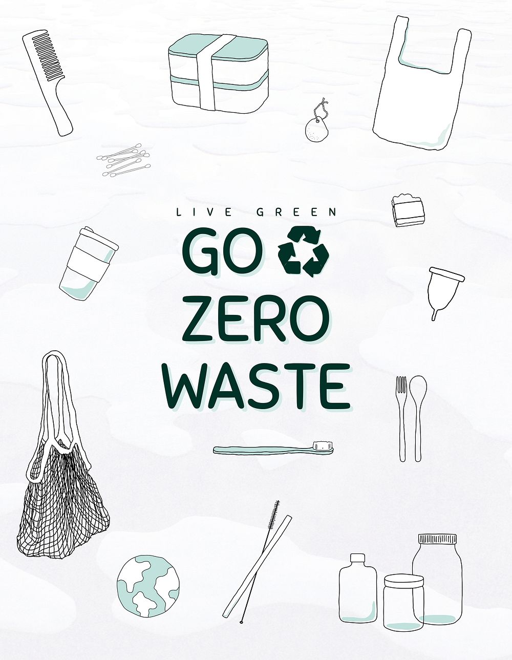 Live green flyer zero waste lifestyle