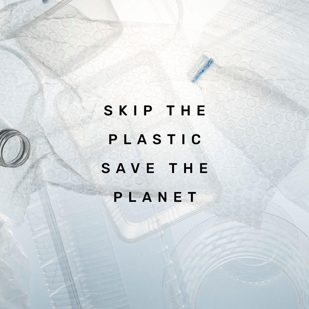 Plastic pollution quote social media post