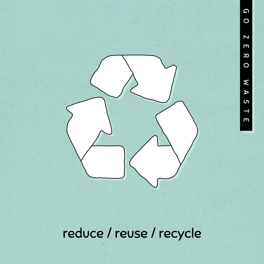 Recycle to zero waste social media post