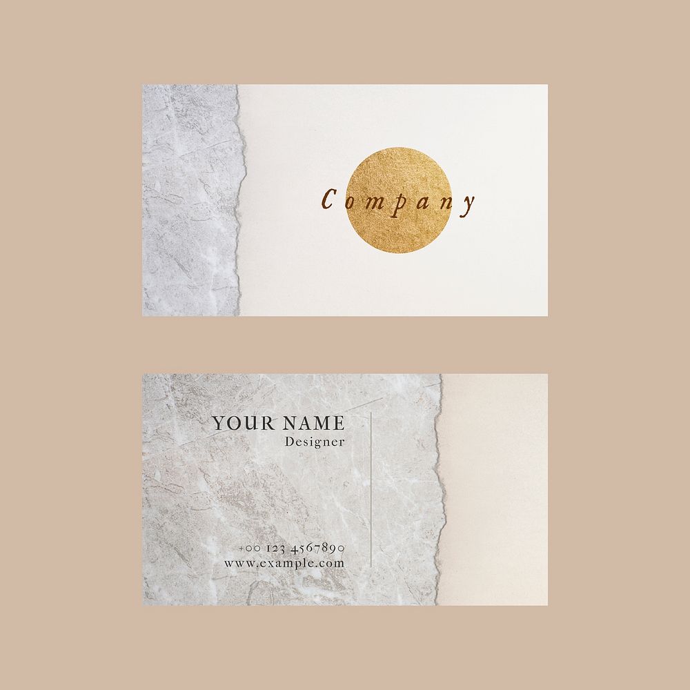 Business card template vector classy style set