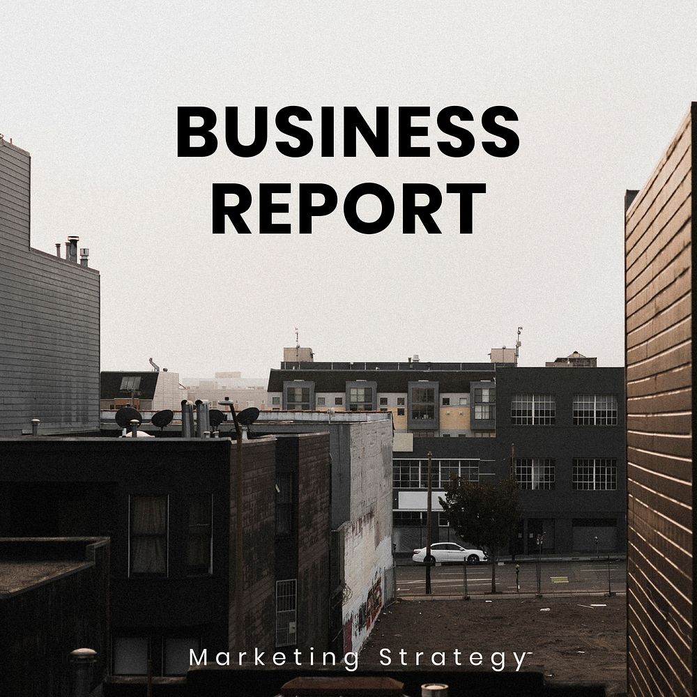 Business marketing report vector editable template