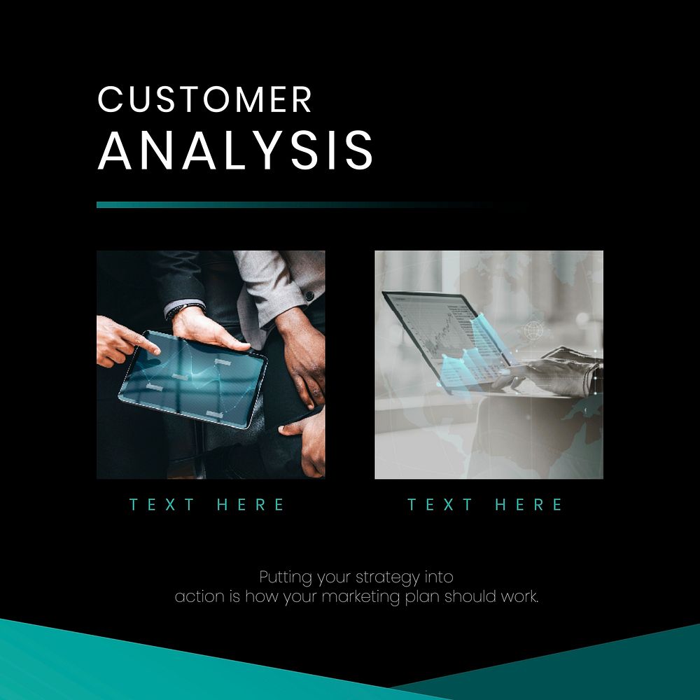 Customer analysis vector business editable template