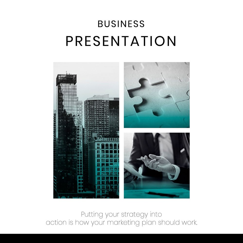 Business presentation vector editable template