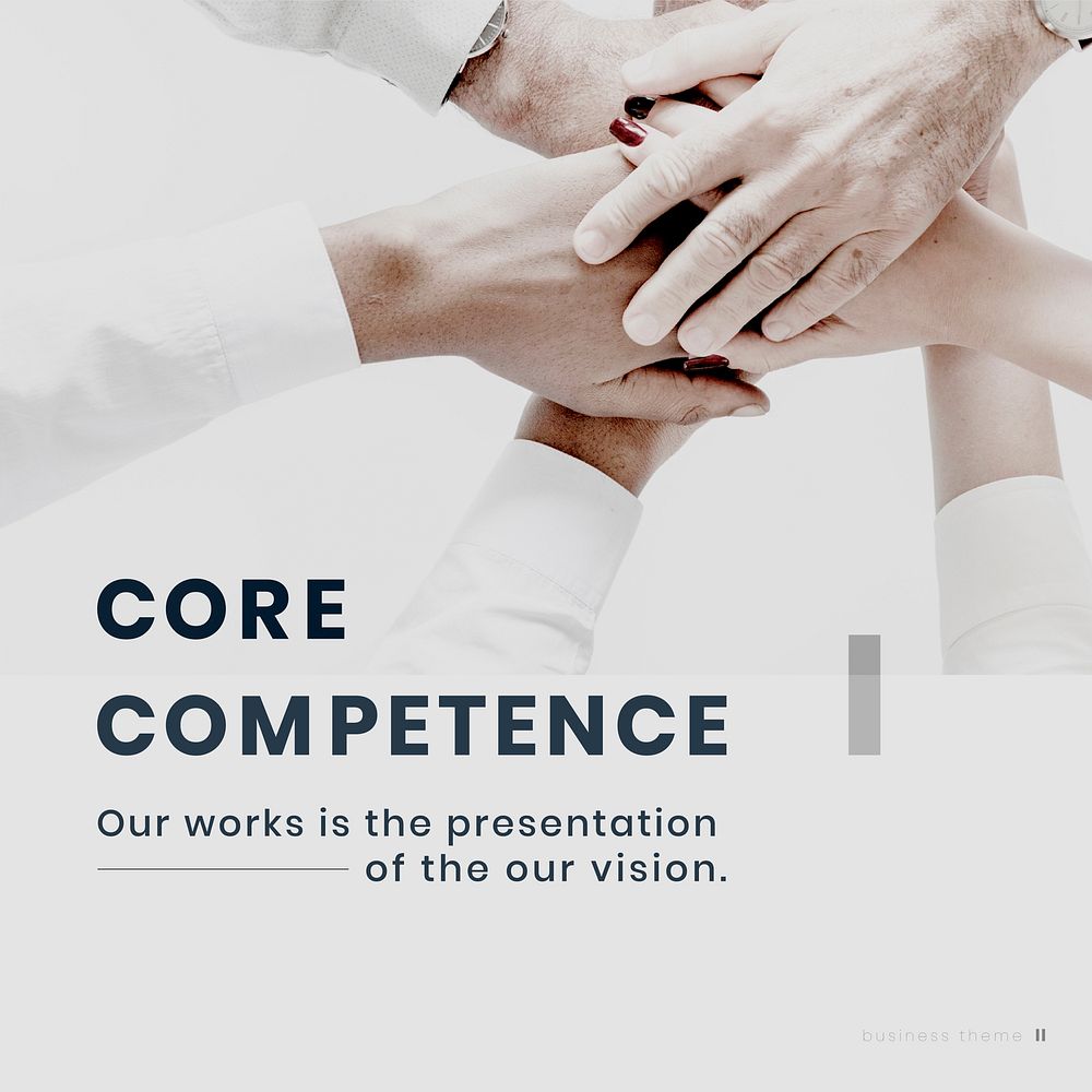Business core competence vector editable template
