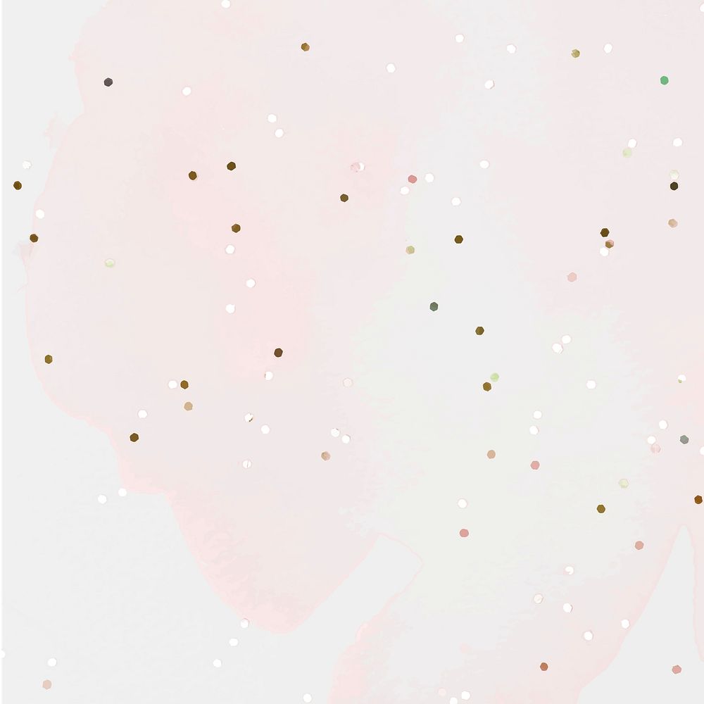 Glitter pink watercolor background vector