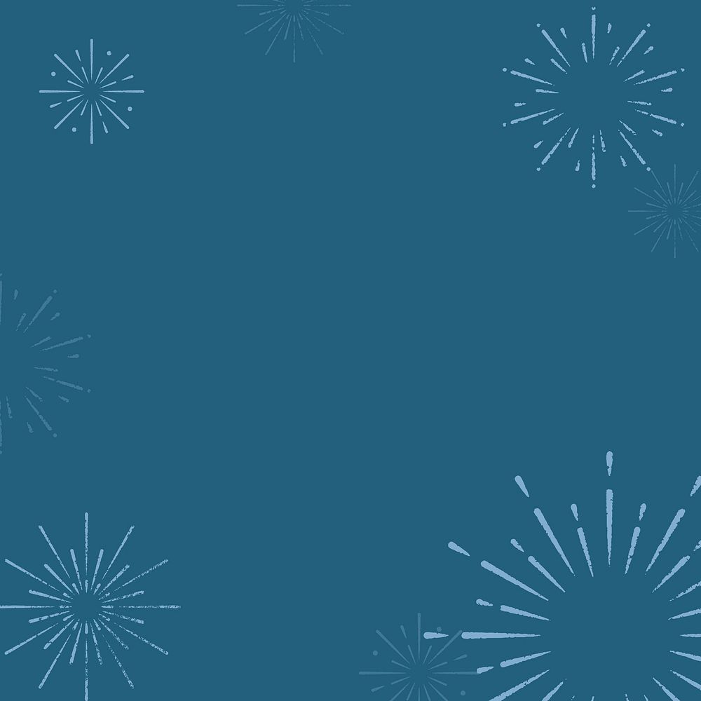 Firework burst background vector in blue