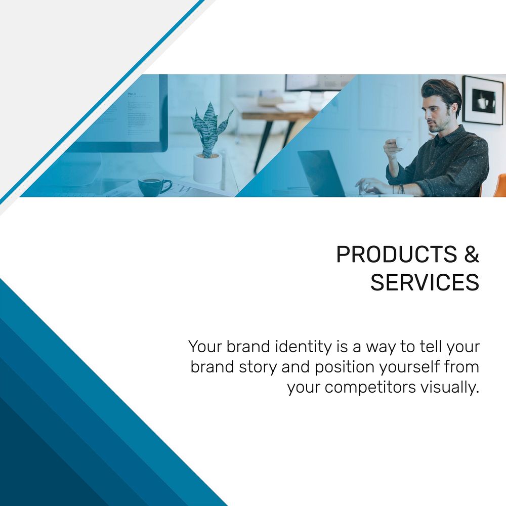Company&rsquo;s products business template vector social media post