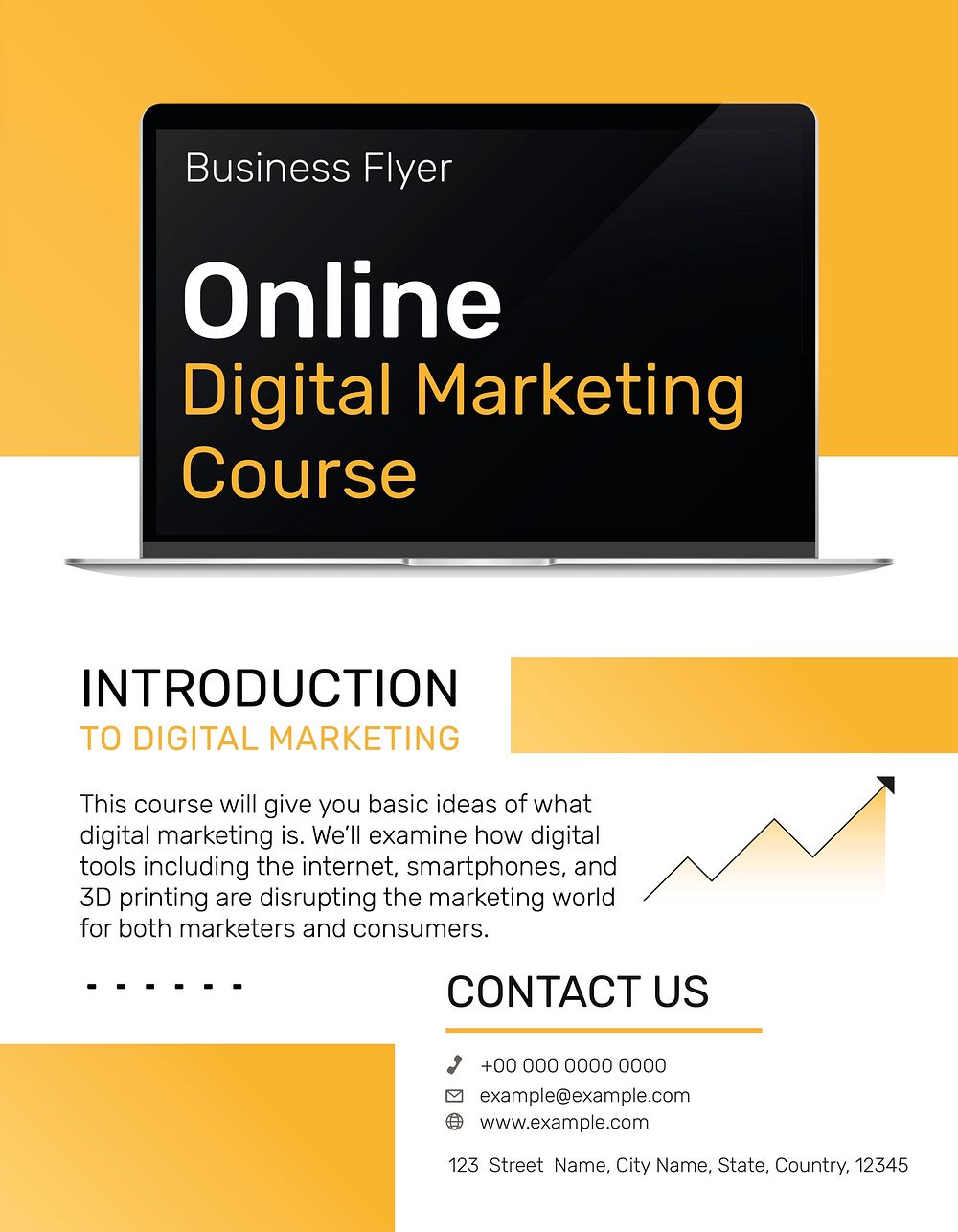 Digital marketing brochure template psd introduction for business
