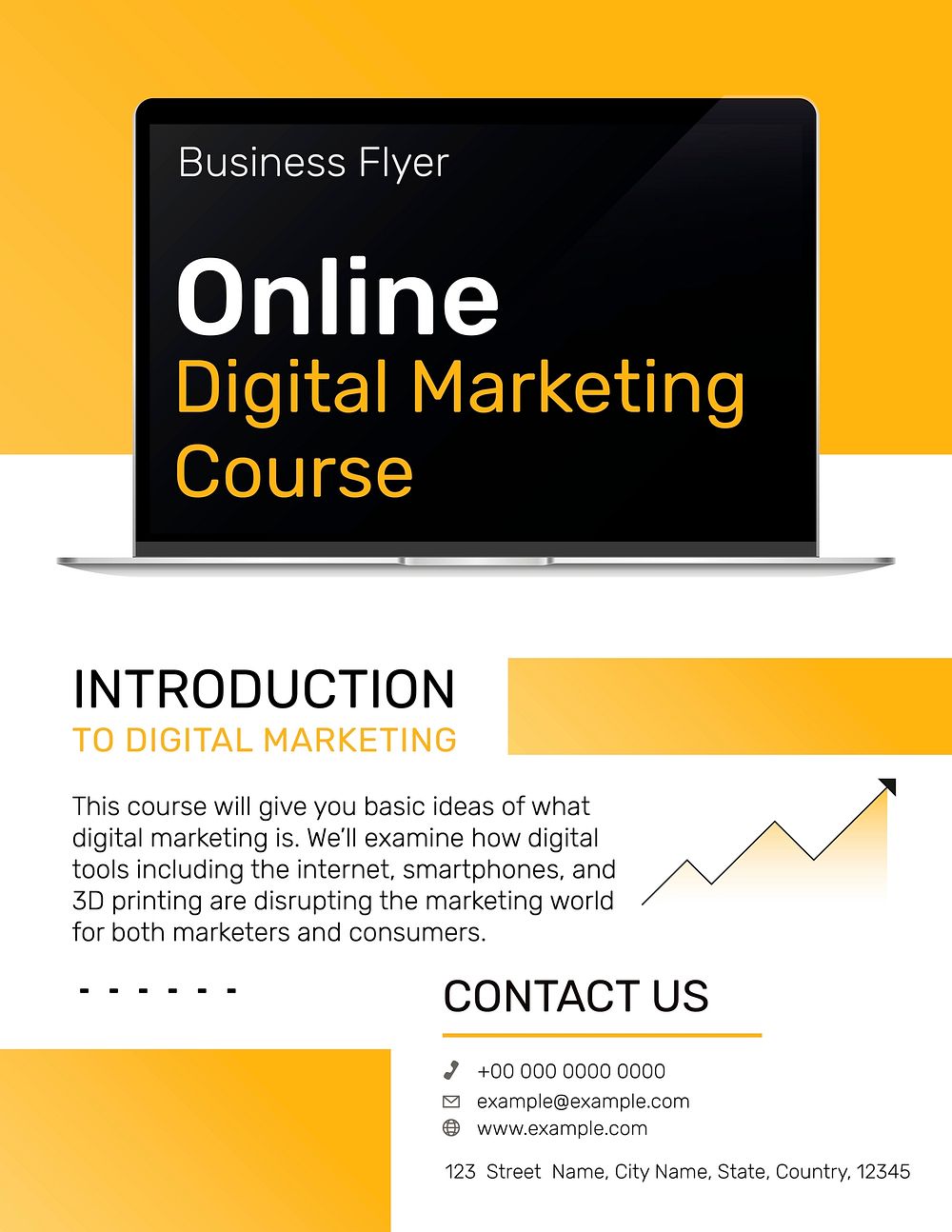 Digital marketing brochure template vector introduction for business
