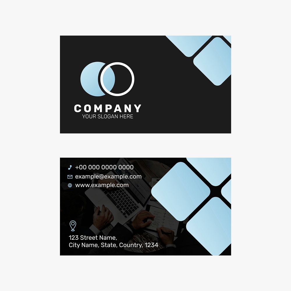 Editable business card template vector in modern design