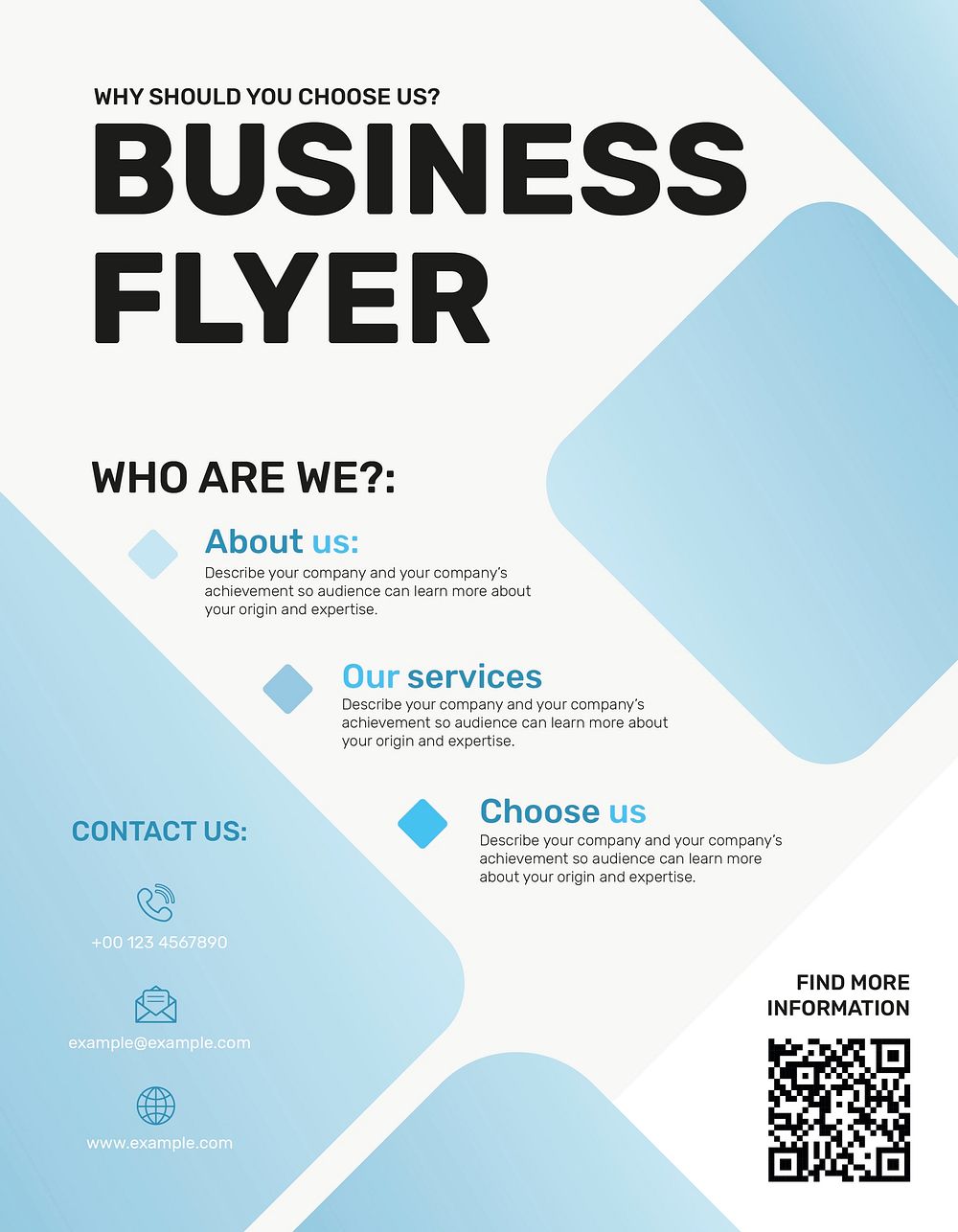 Professional business flyer template vector company introduction