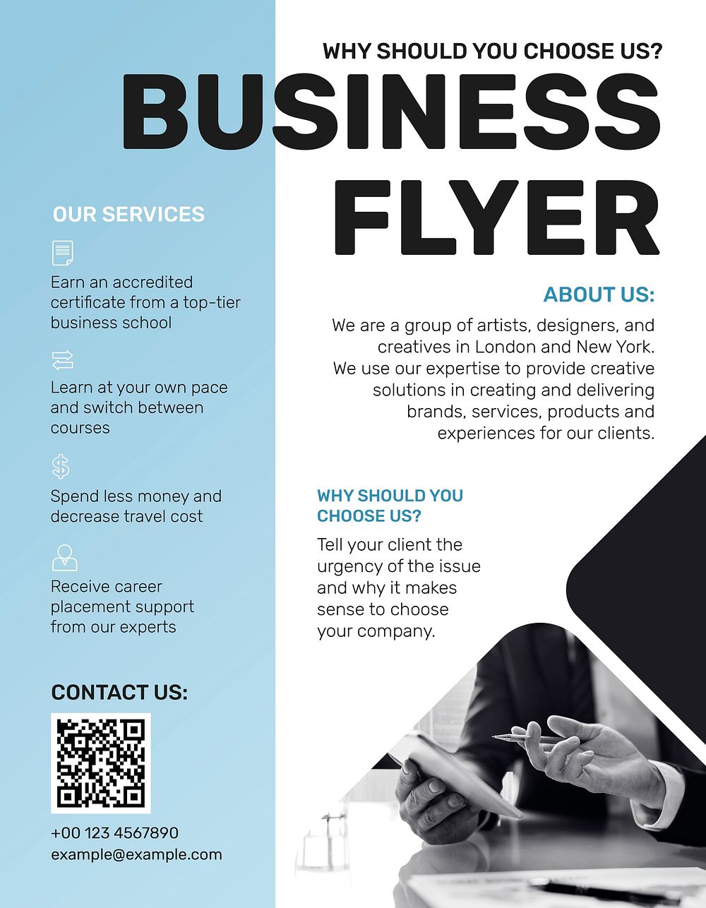 Editable business flyer template psd company introduction