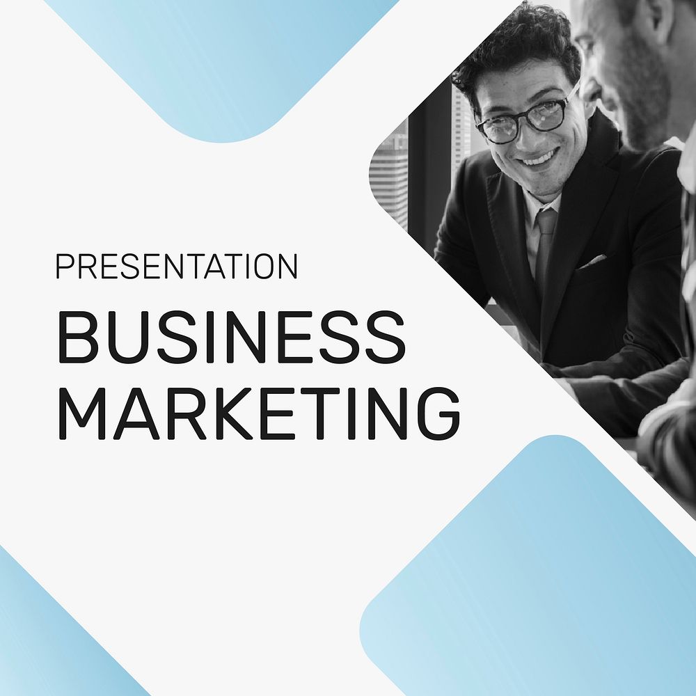 Business company presentation slide template vector social media post