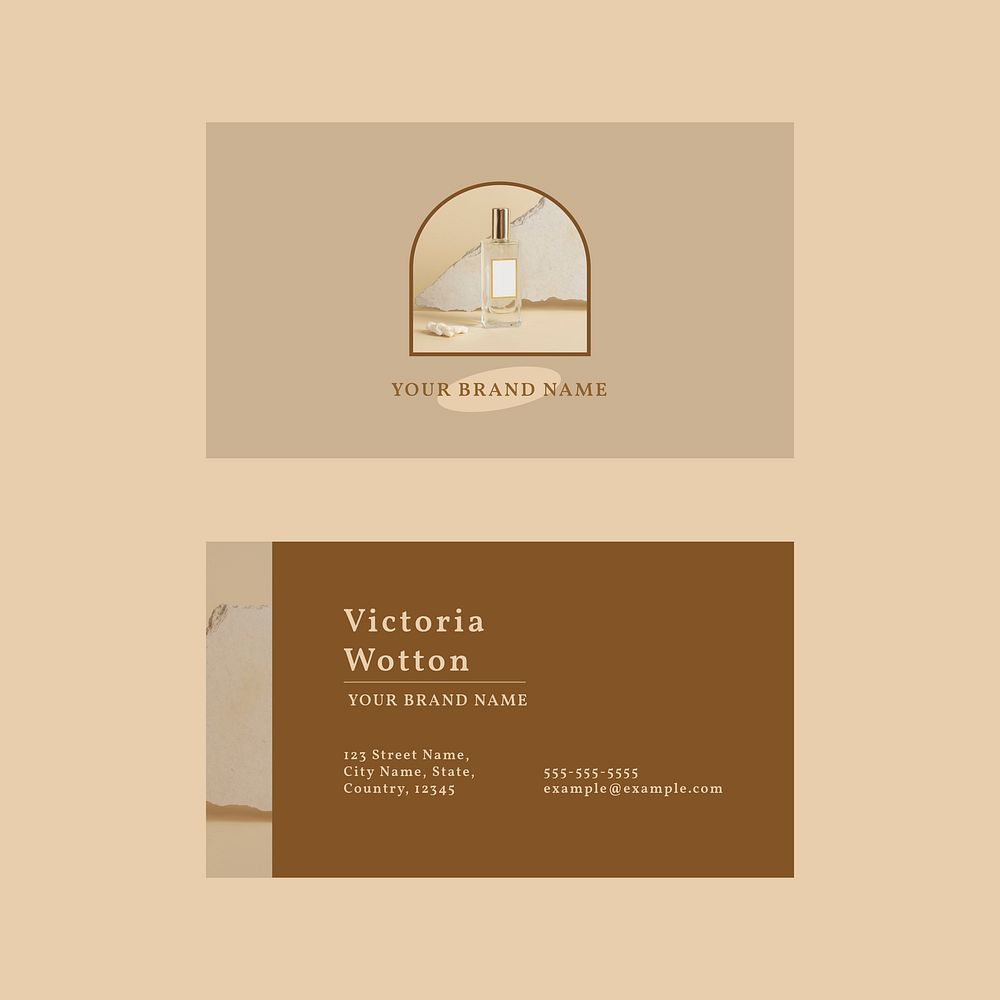 Cosmetic business card template vector