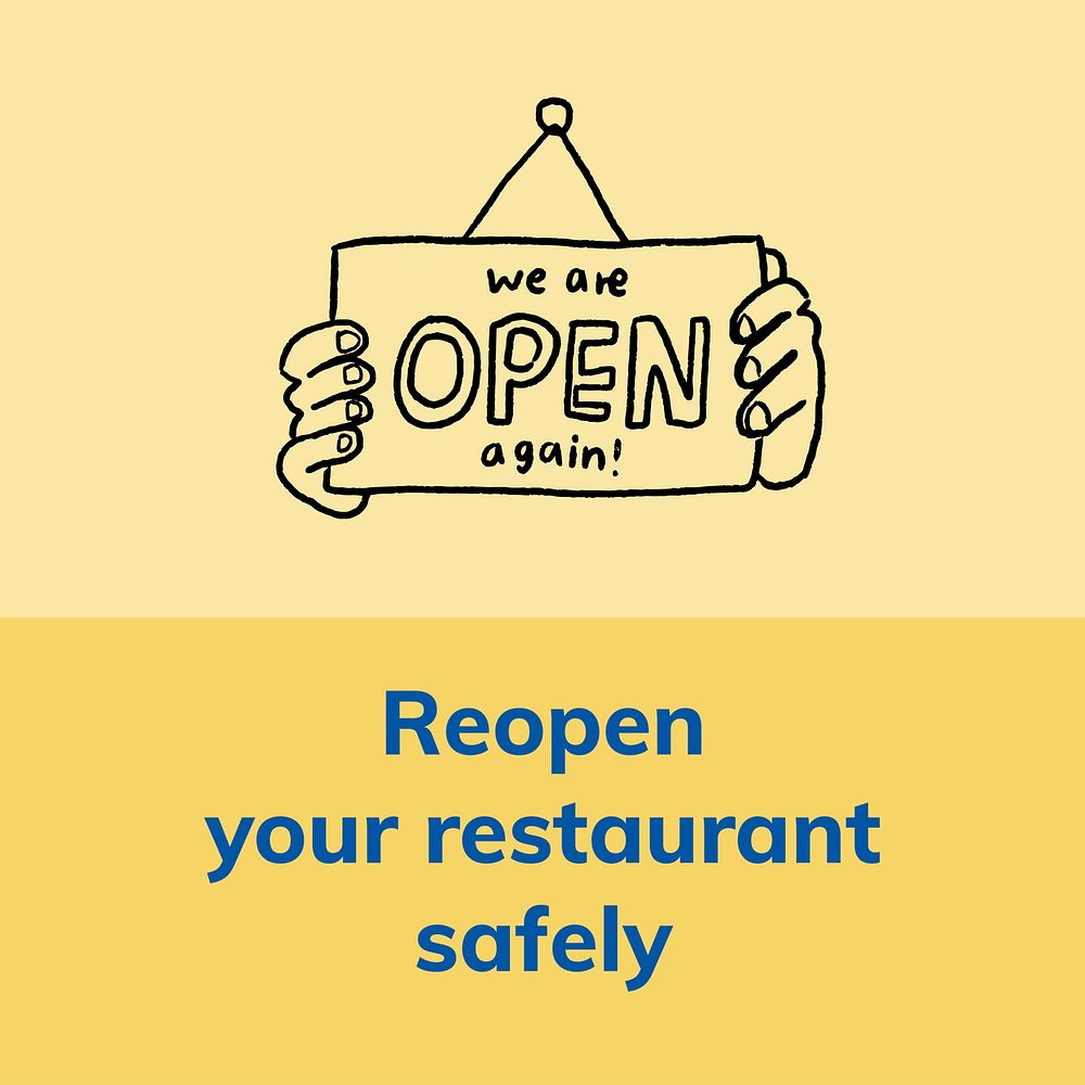 IG restaurant reopening announcement, we are open again