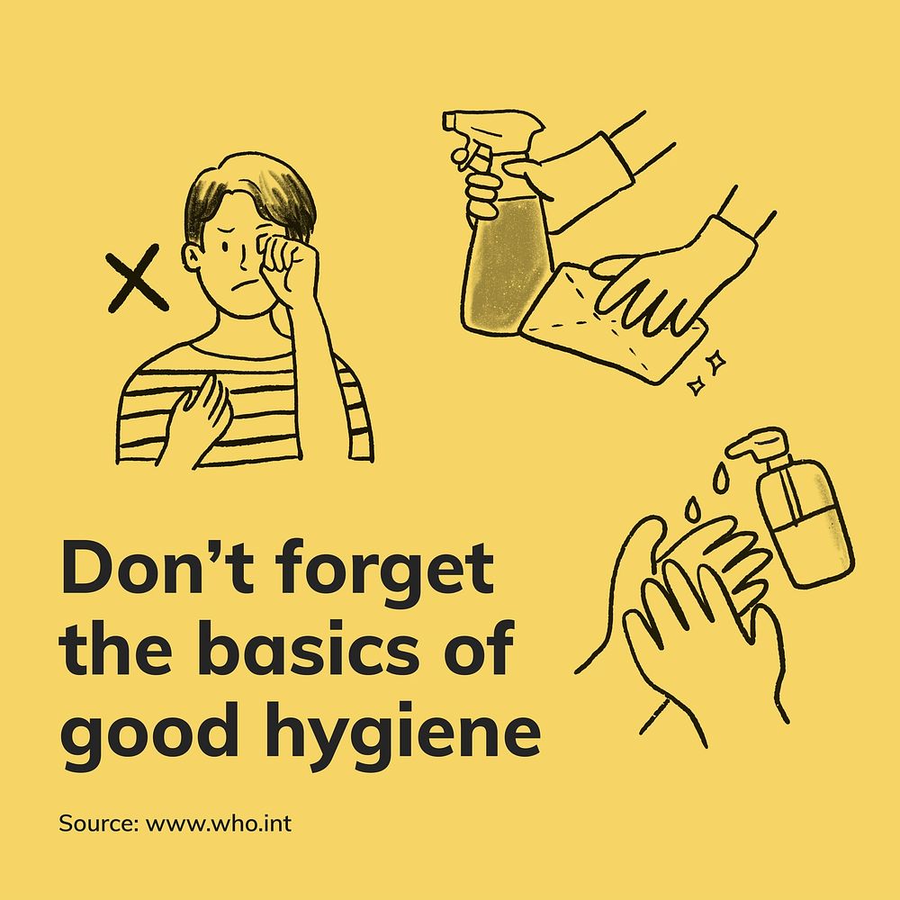 Coronavirus prevent the spread, don't forget the basics of good hygiene