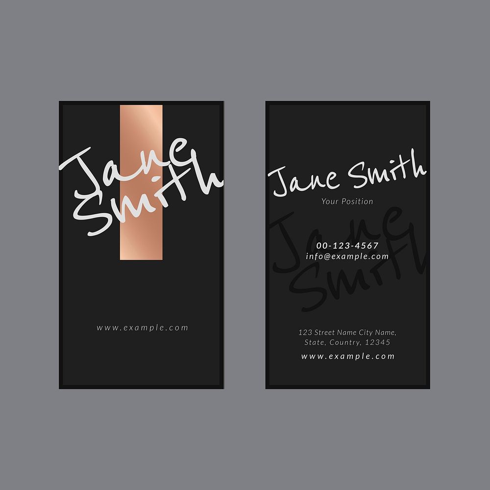Business card template vector classy style set