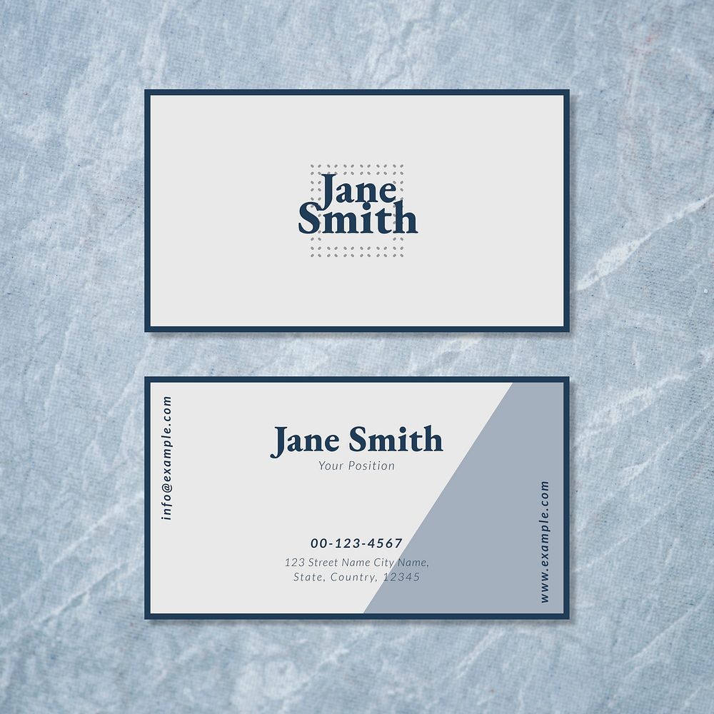 Gray business card template vector