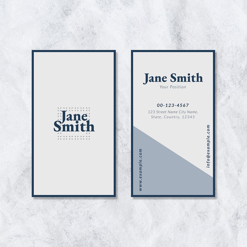 Gray business card template vector