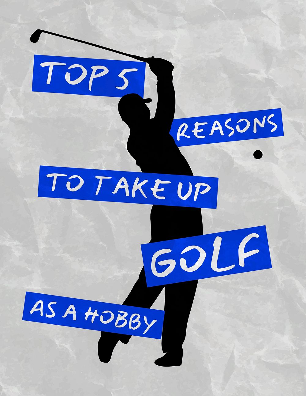 Golf hobby flyer template, sport design vector