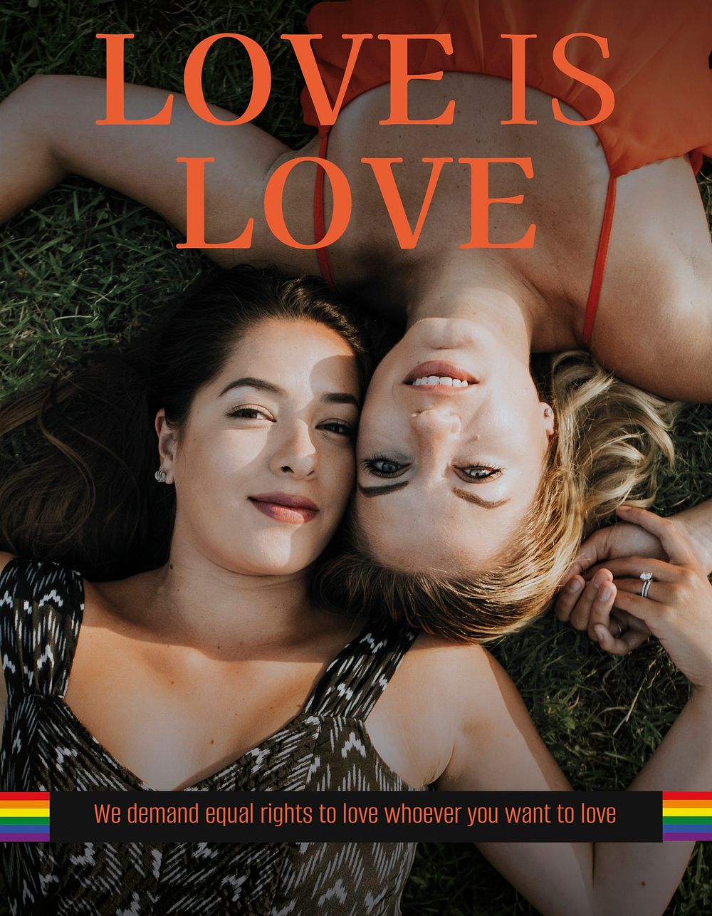 LGBTQ love flyer editable template, Pride Month celebration psd