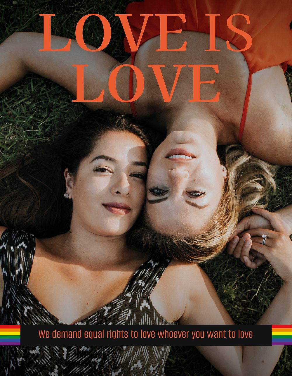 LGBTQ love flyer editable template, Pride Month celebration vector