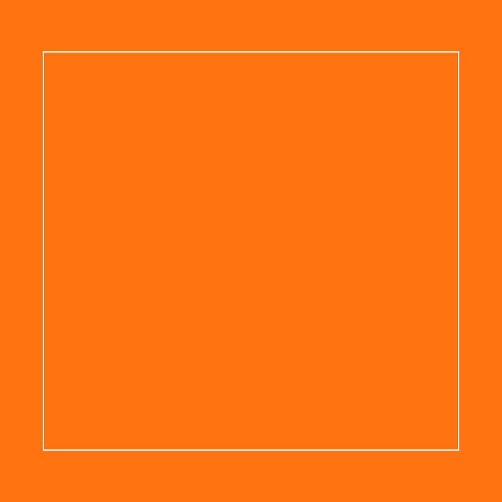 Minimal frame, orange background psd