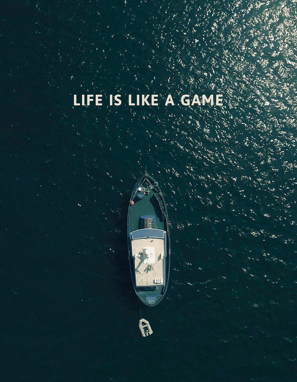 Ocean aesthetic flyer template, life is like a game vector