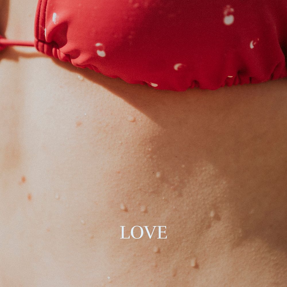 Bikini body Instagram post template, Summer aesthetic vector