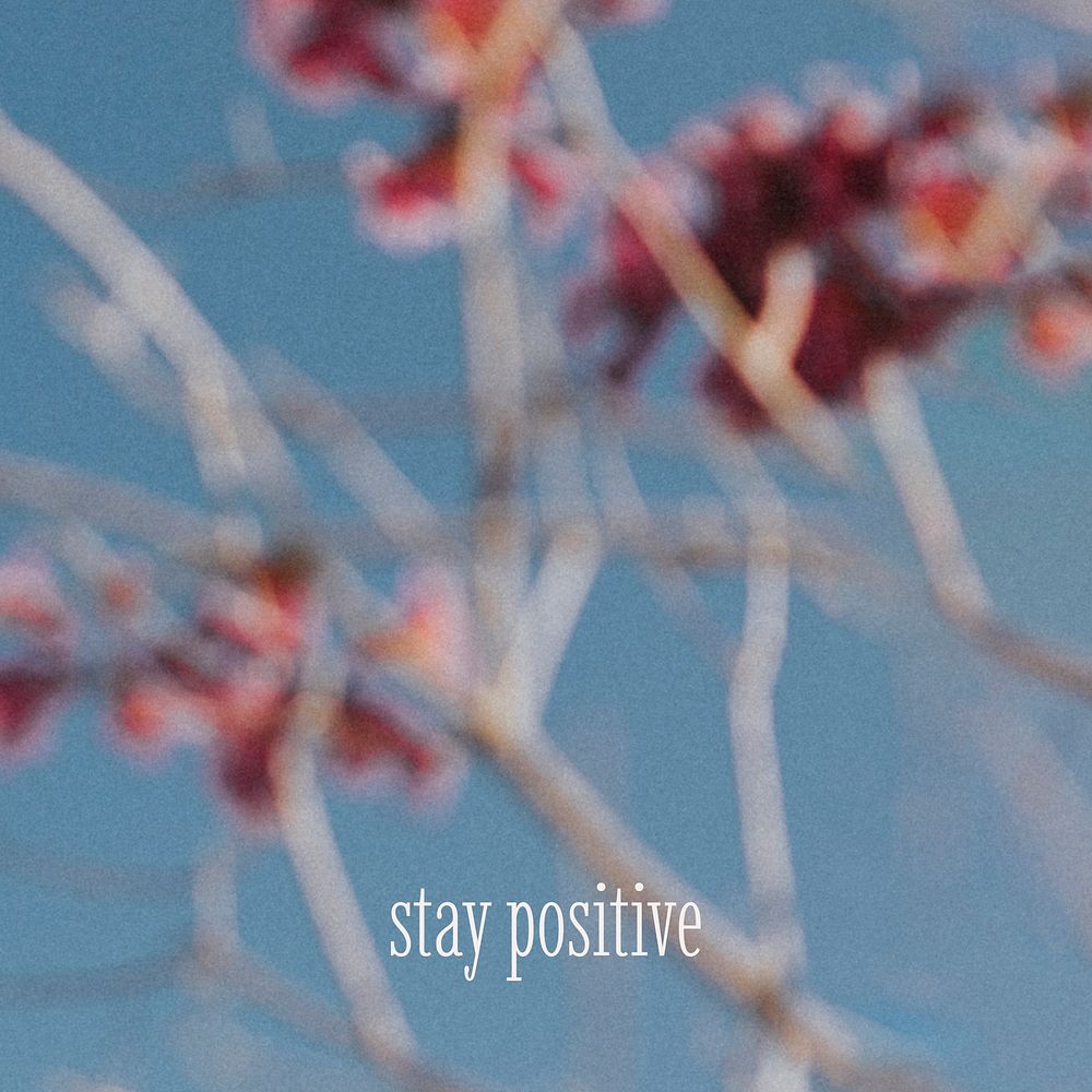 Stay positive Instagram post template, Autumn aesthetic photo vector