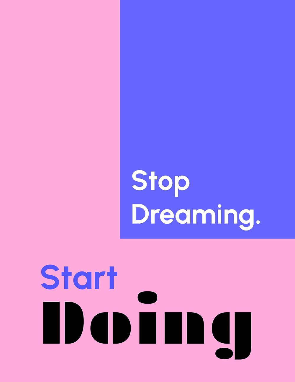 Motivational flyer template, funky design psd
