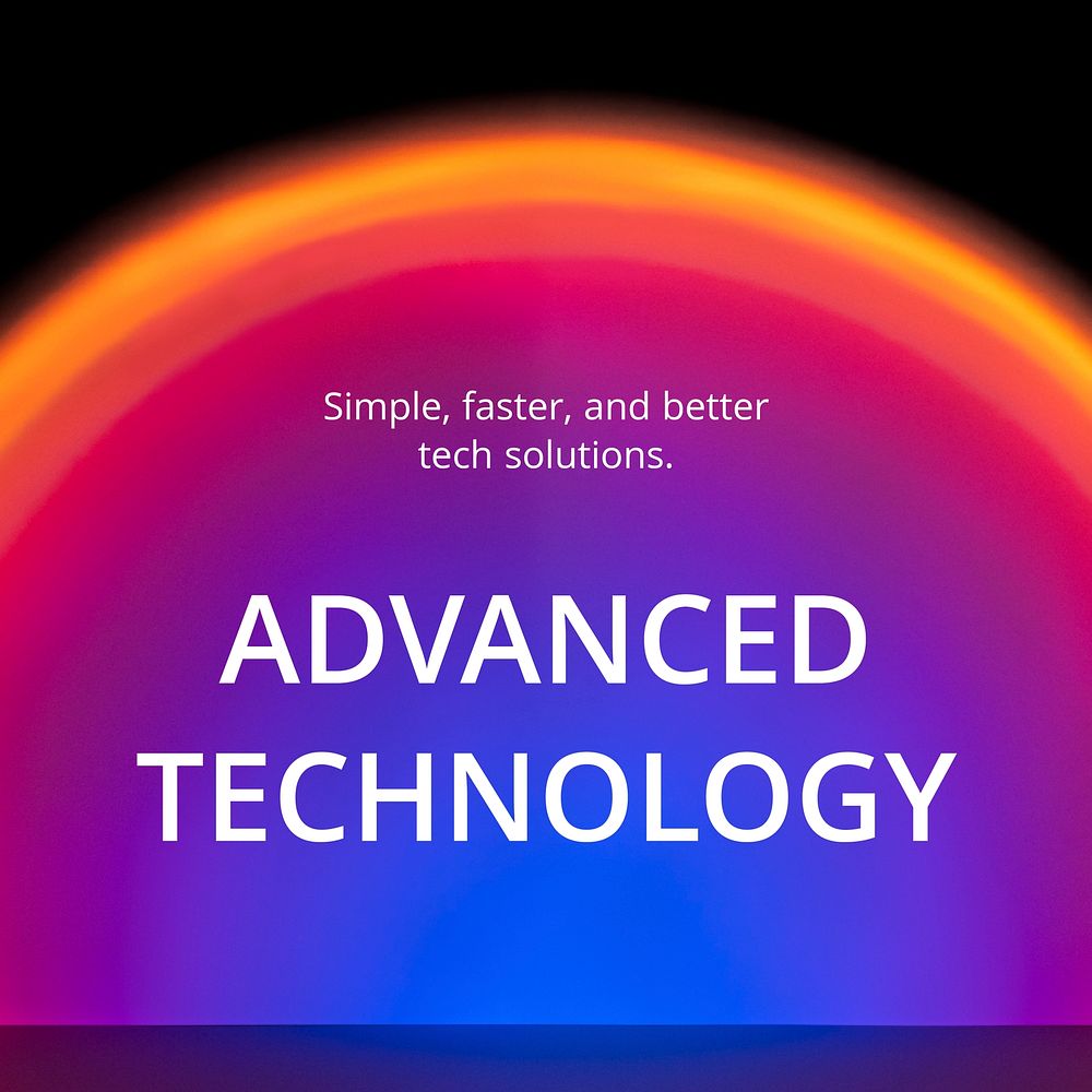 Advanced technology Instagram post template vector