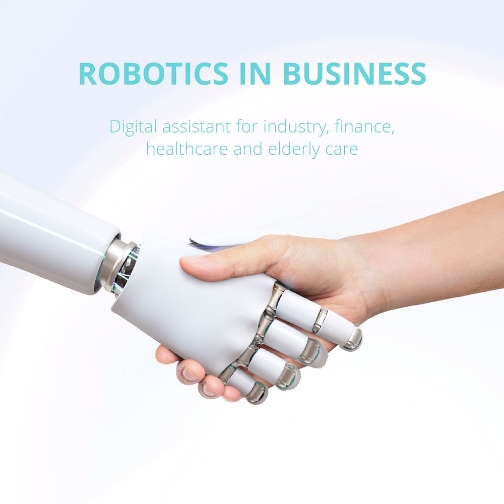 Robotics business Instagram post template vector