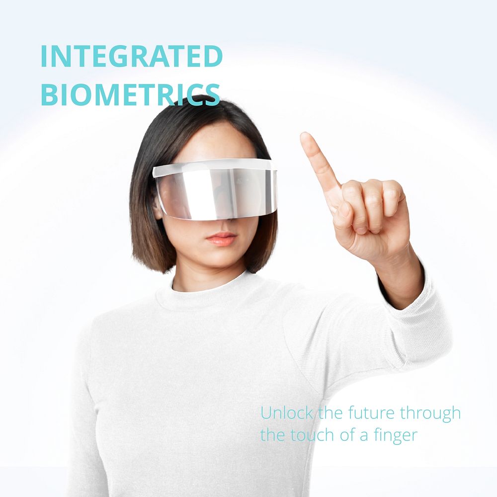 Integrated biometrics Instagram post template vector