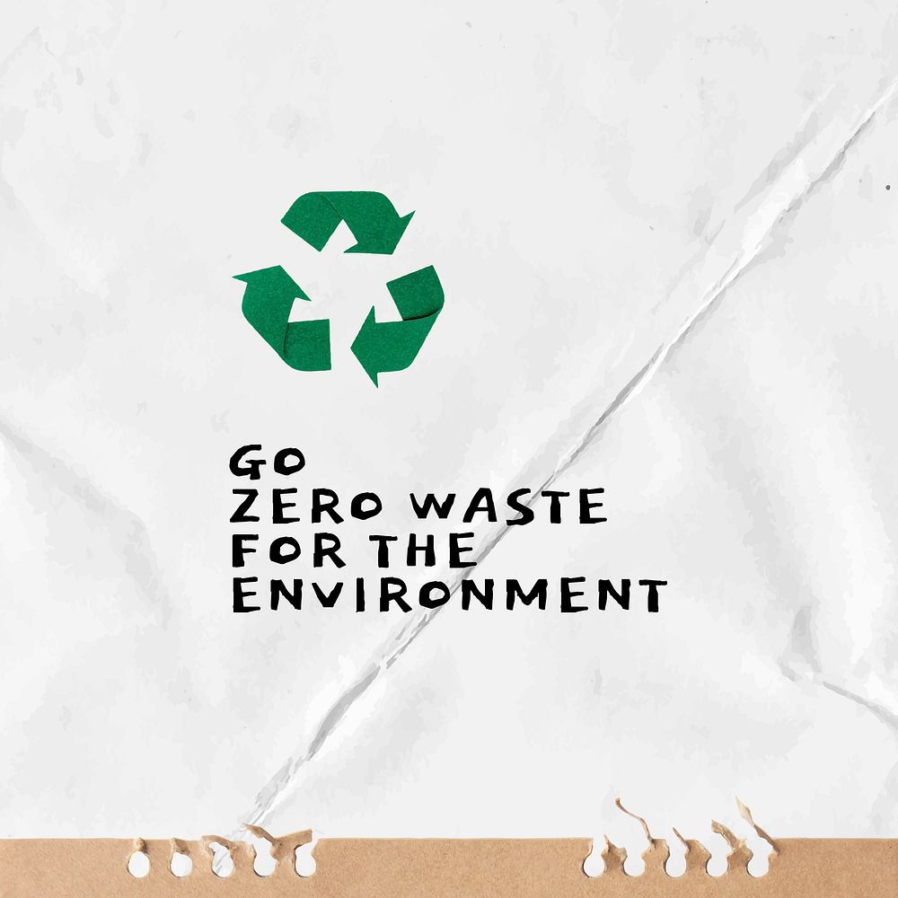 Recycle, environment Instagram post template vector