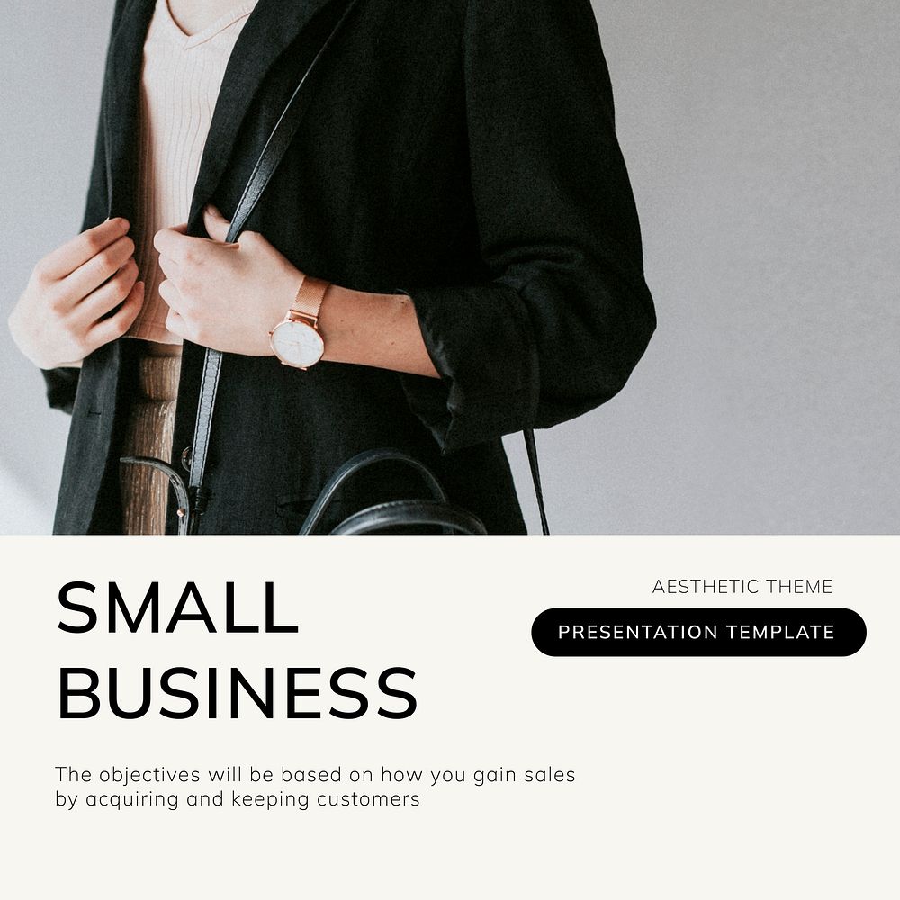 Small business Instagram post template, aesthetic design vector