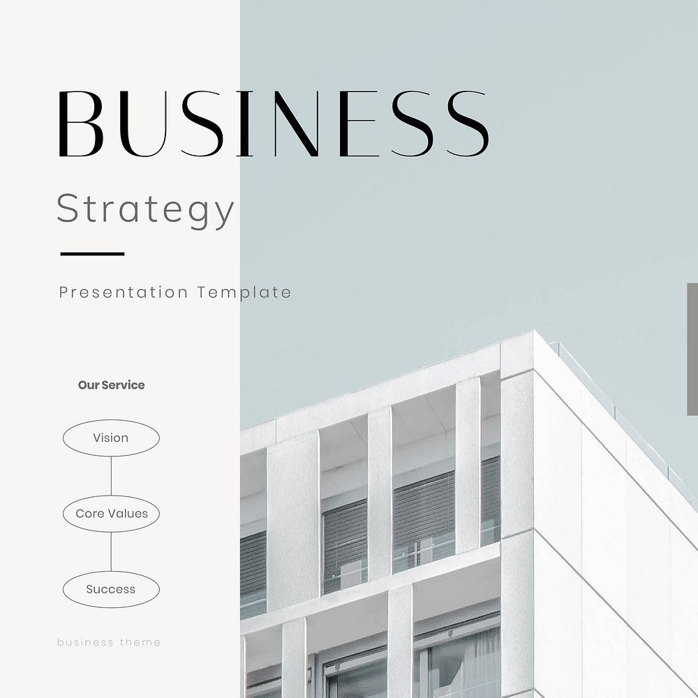 Business strategy Instagram post template, professional presentation vector