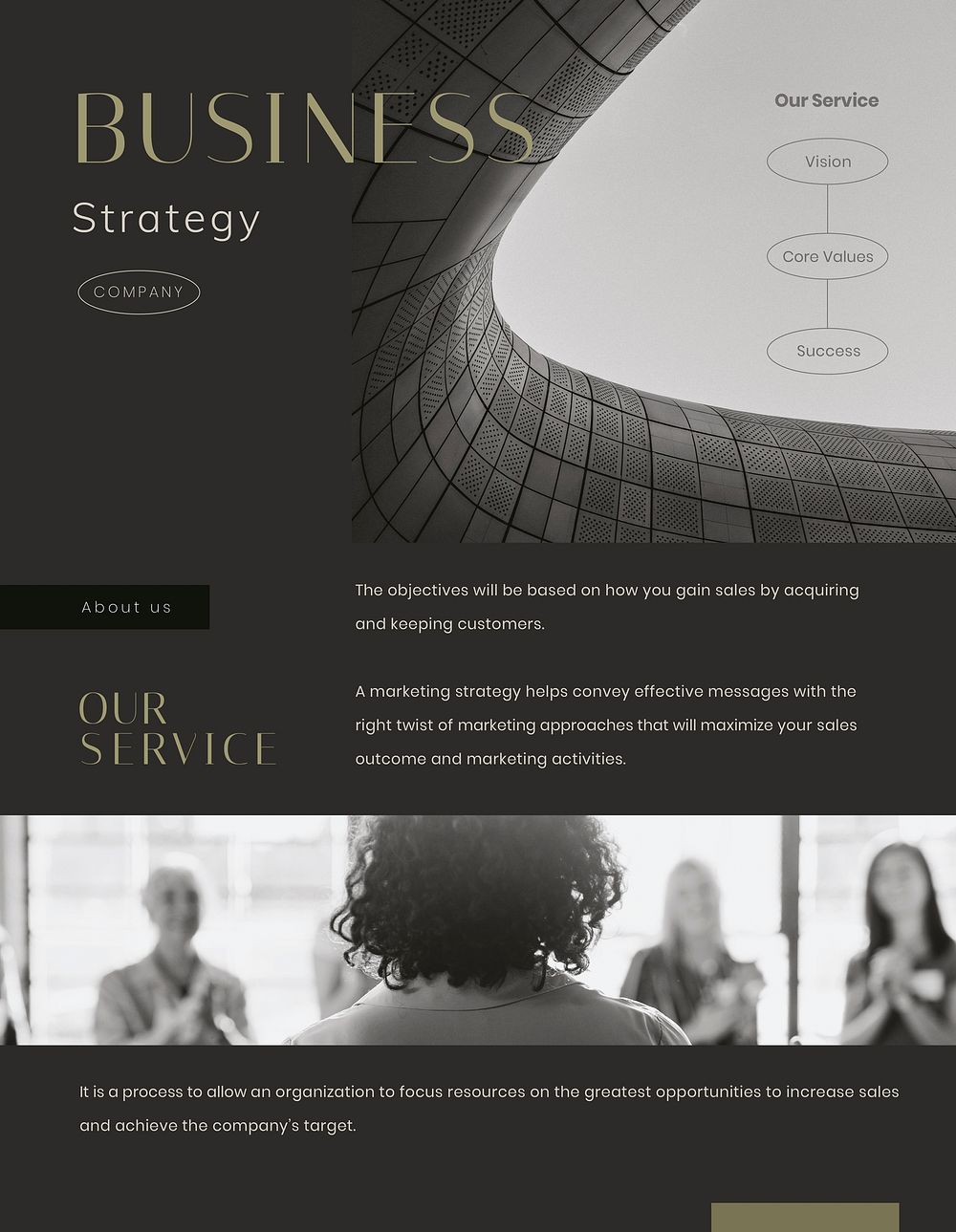Business strategy flyer editable template, professional ad psd